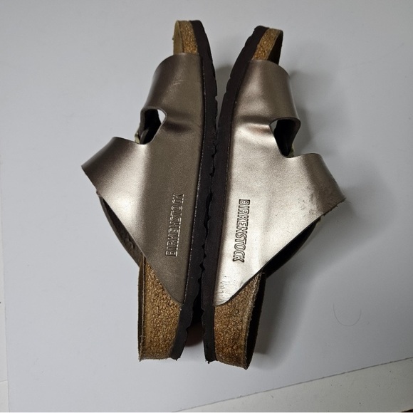 Birkenstock Arizona Gold Sandals Women's 36 5.5 Cork Footbed Vegan Straps - Picture 4 of 9